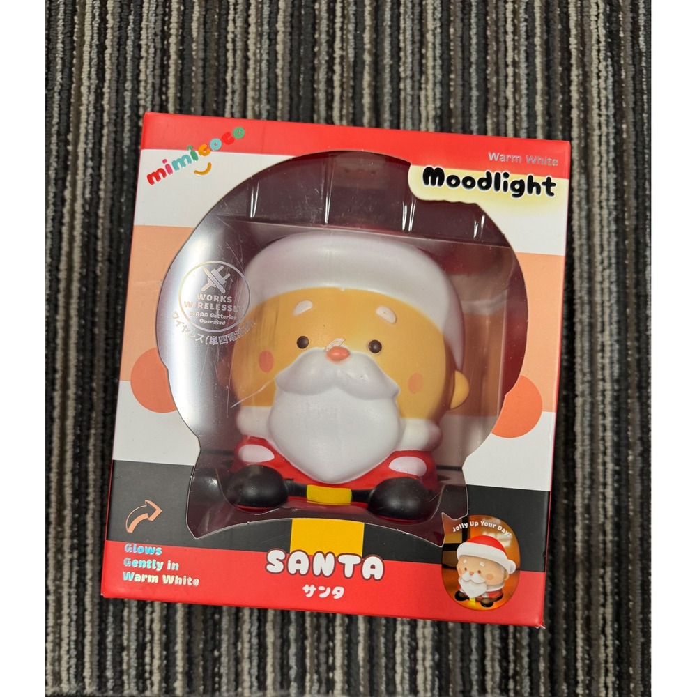 Mimico Warm White Santa Claus Moodlight Night Light Cute Christmas Decor